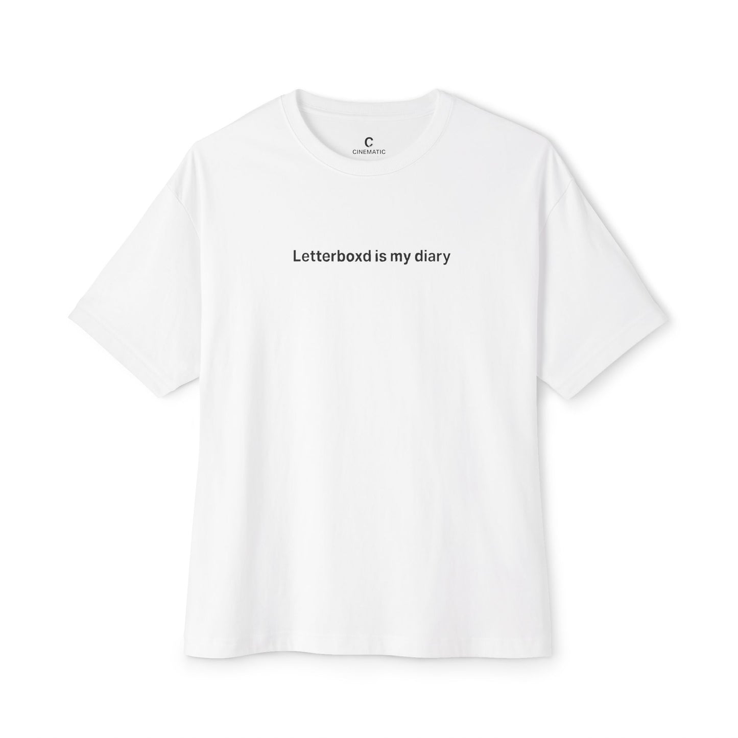“Letterboxd Is My Diary”- Oversized Unisex Boxy Minimalist Style Shirt