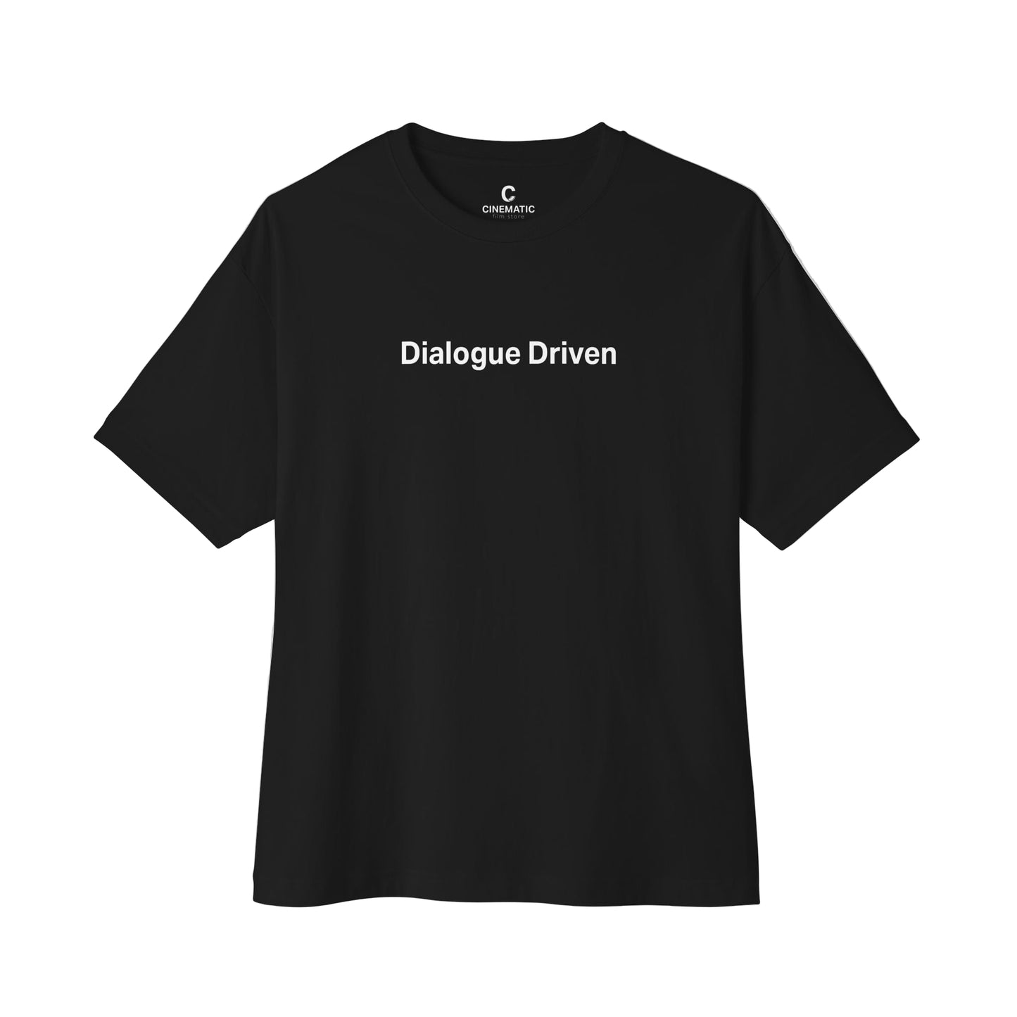 “Dialogue Driven” Oversized Unisex Boxy Minimalist Style Shirt for Screenwriters, Filmmakers & Cinephiles