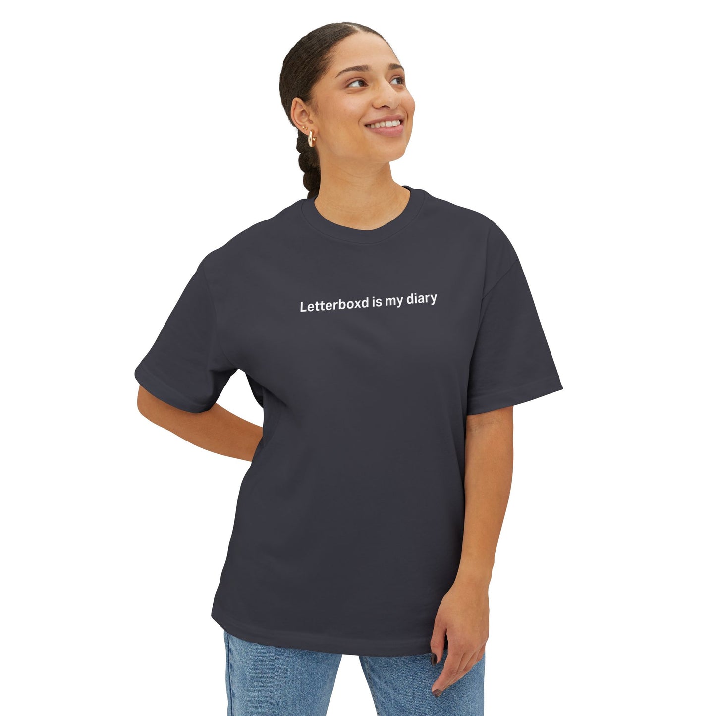 “Letterboxd Is My Diary”- Oversized Unisex Boxy Minimalist Style Shirt