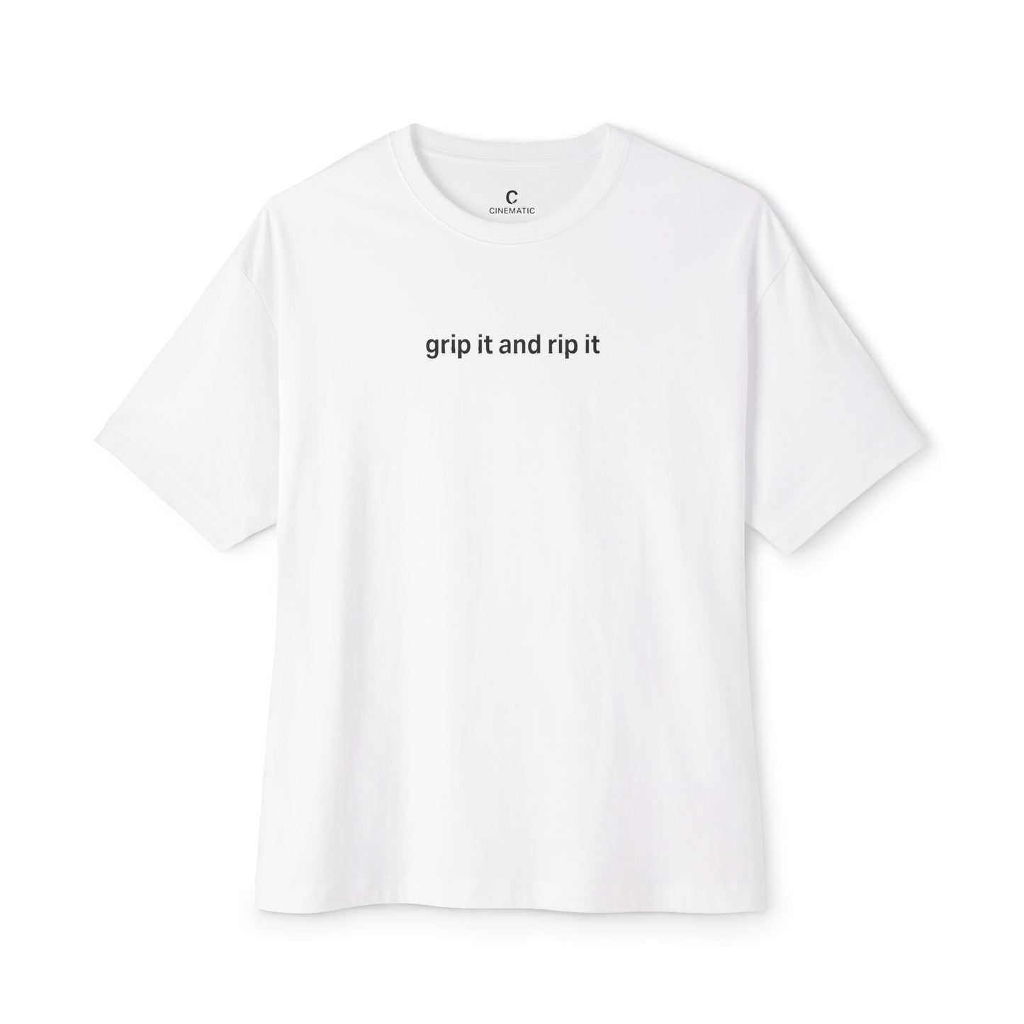 Grip it and rip it - Oversized Unisex Boxy Minimalist Style Shirt for Light and Grip Department