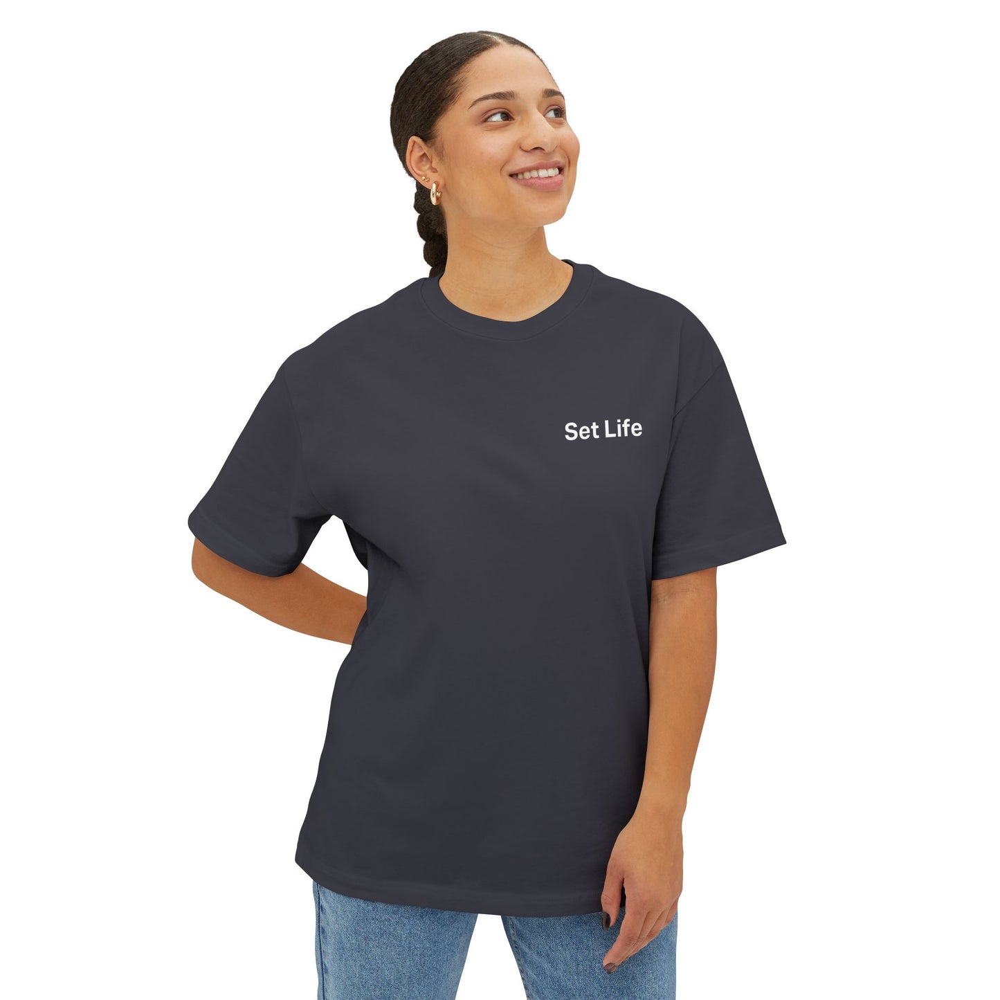 Set Life - Oversized Unisex Boxy Minimalist Style Shirt