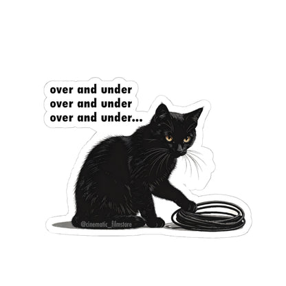 "Over, Under" Sticker for Film & TV Production