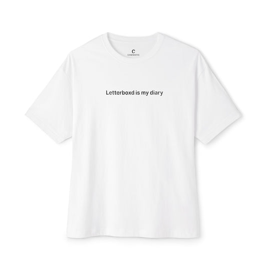 “Letterboxd Is My Diary”- Oversized Unisex Boxy Minimalist Style Shirt