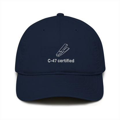 “C-47 Certified” Organic Baseball Cap