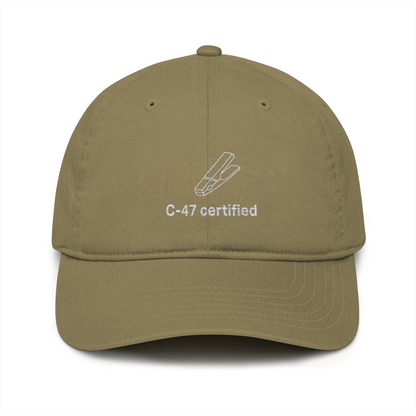 “C-47 Certified” Organic Baseball Cap