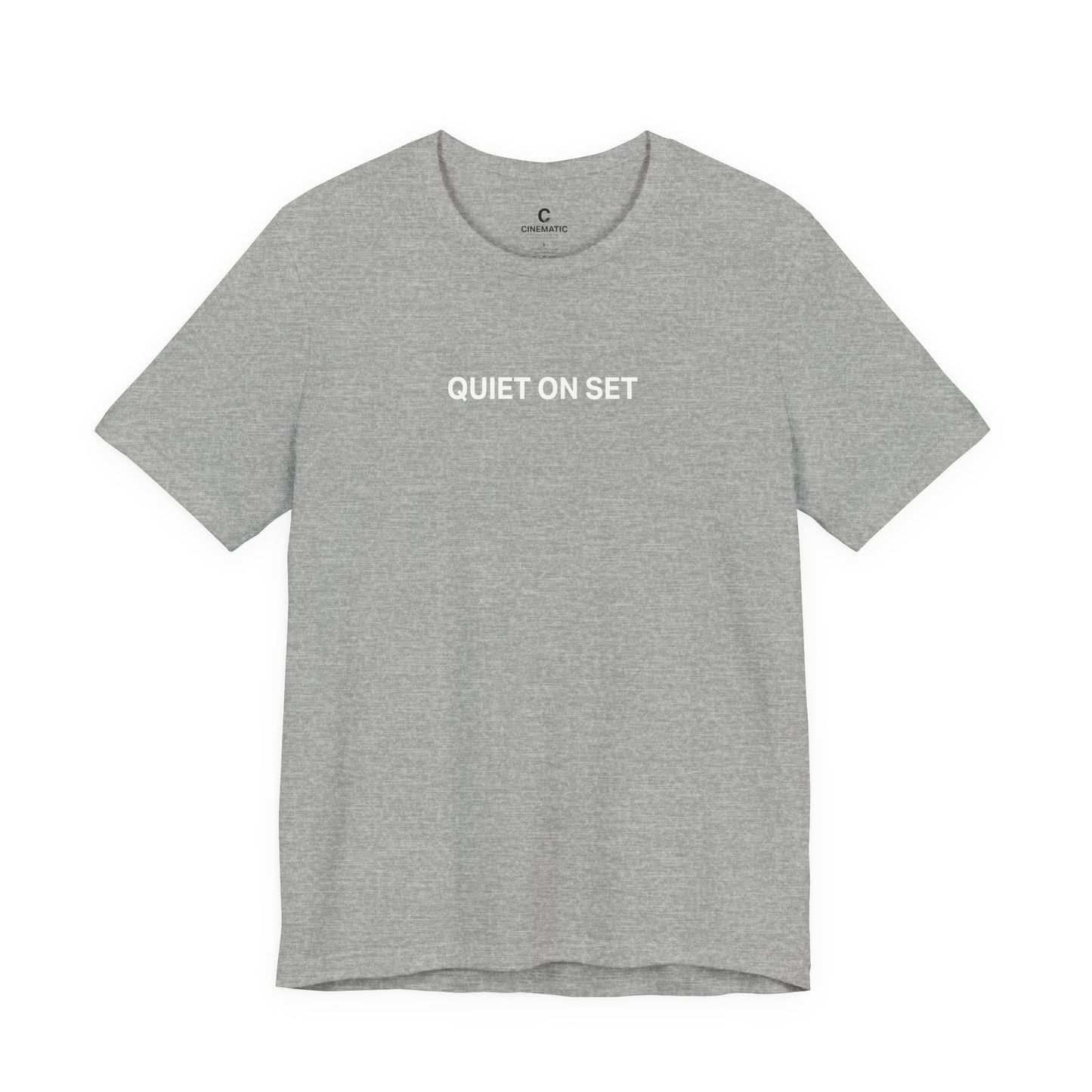 Quiet on Set - Oversized Tee, Unisex Boxy Shirt for Film Lovers