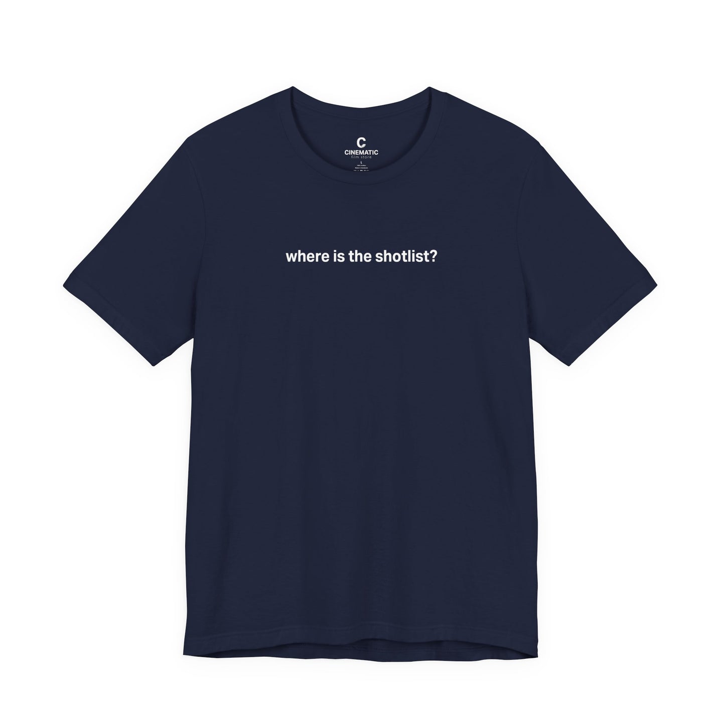 “Where’s the Shot List”- Oversized Unisex Boxy Minimalist Style Shirt