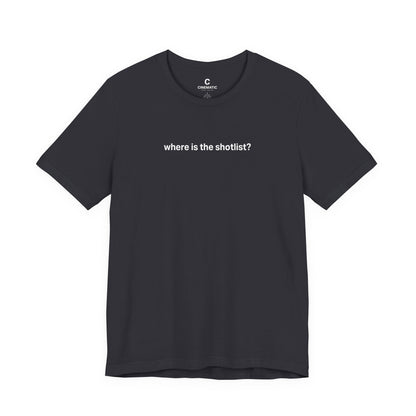 “Where’s the Shot List”- Oversized Unisex Boxy Minimalist Style Shirt