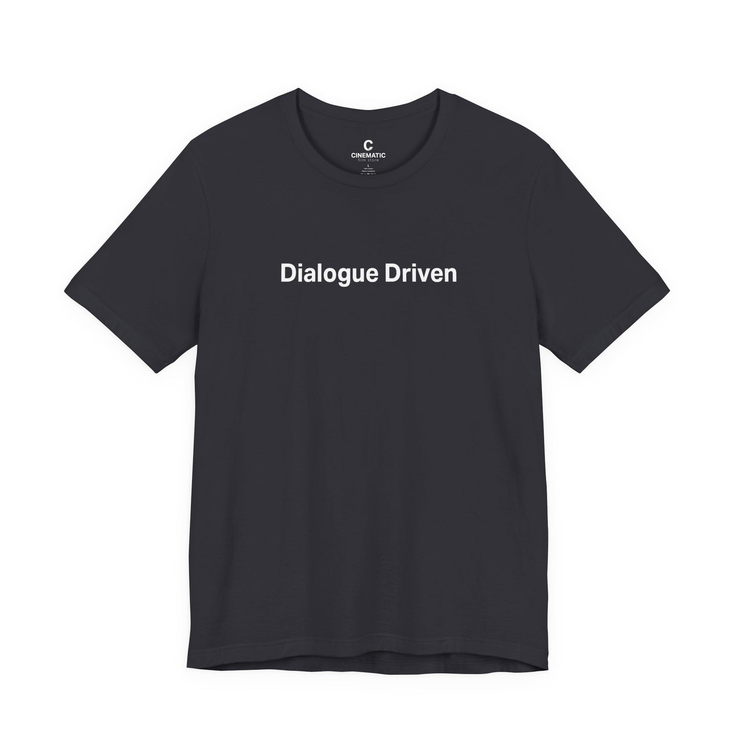 “Dialogue Driven” Oversized Unisex Boxy Minimalist Style Shirt for Screenwriters, Filmmakers & Cinephiles