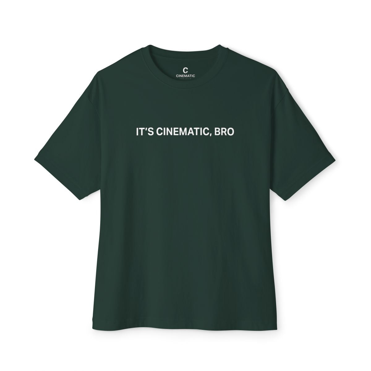 'It's Cinematic, Bro' Oversized Unisex Boxy Minimalist Style Shirt