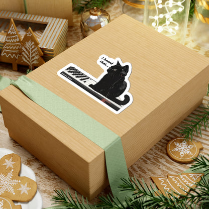 "I heard that" - Sound Department Black Cat Sticker